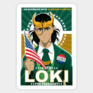 Loki for President Sticker